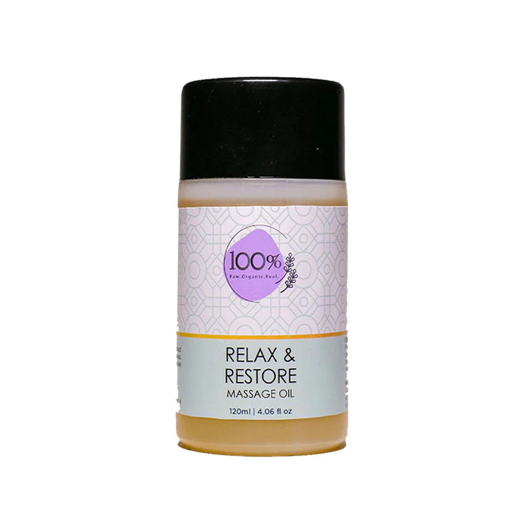 Relax & Restore Massage Oil - 100% Wellness Co