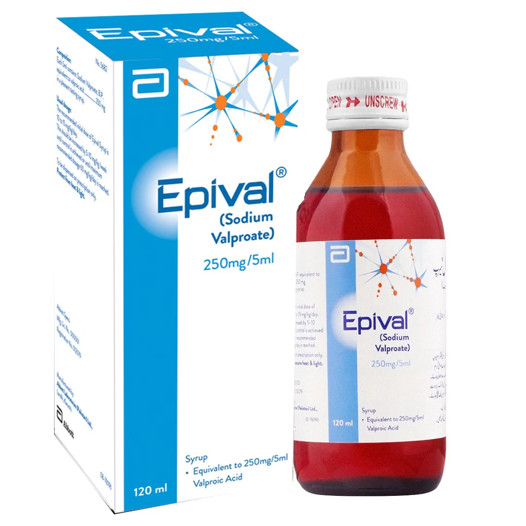 Abbott Epival (Sodium Valproate) Syrup, 120ml