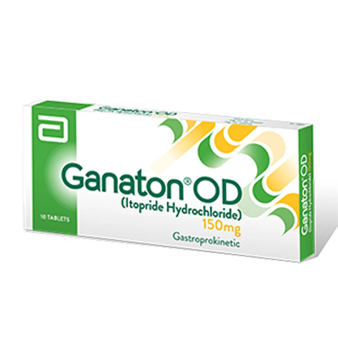 Abbott Ganaton OD (Itopride) 150mg, 10 Ct