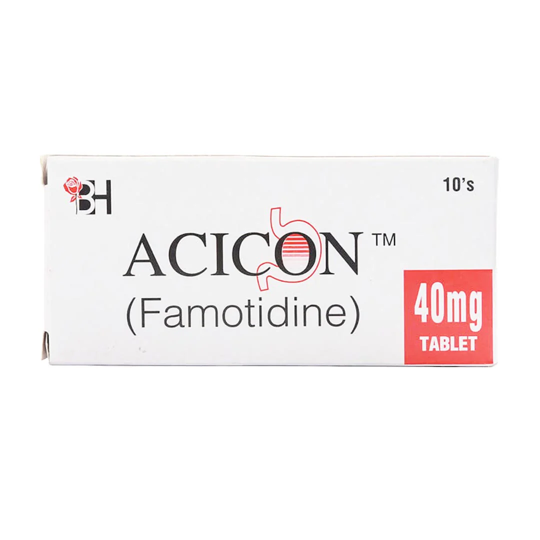 Acicon (Famotidine) 40mg, 10 Ct - Barrett Hodgson