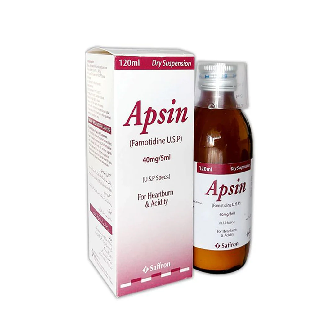 Apsin (Famotidine) Dry Suspension, 120ml - Saffron