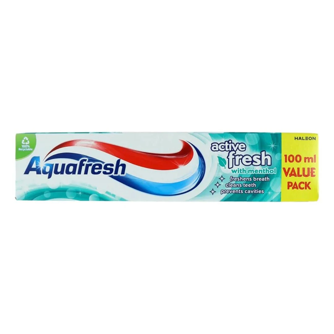 Aquafresh Active Fresh with Menthol Toothpaste , 100ml