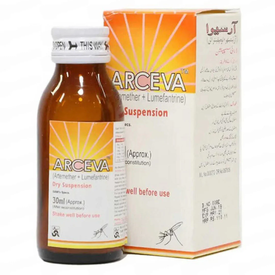 Arceva (Artemether+Lumefantrine) Dry Suspension, 30ml - Sami Pharma