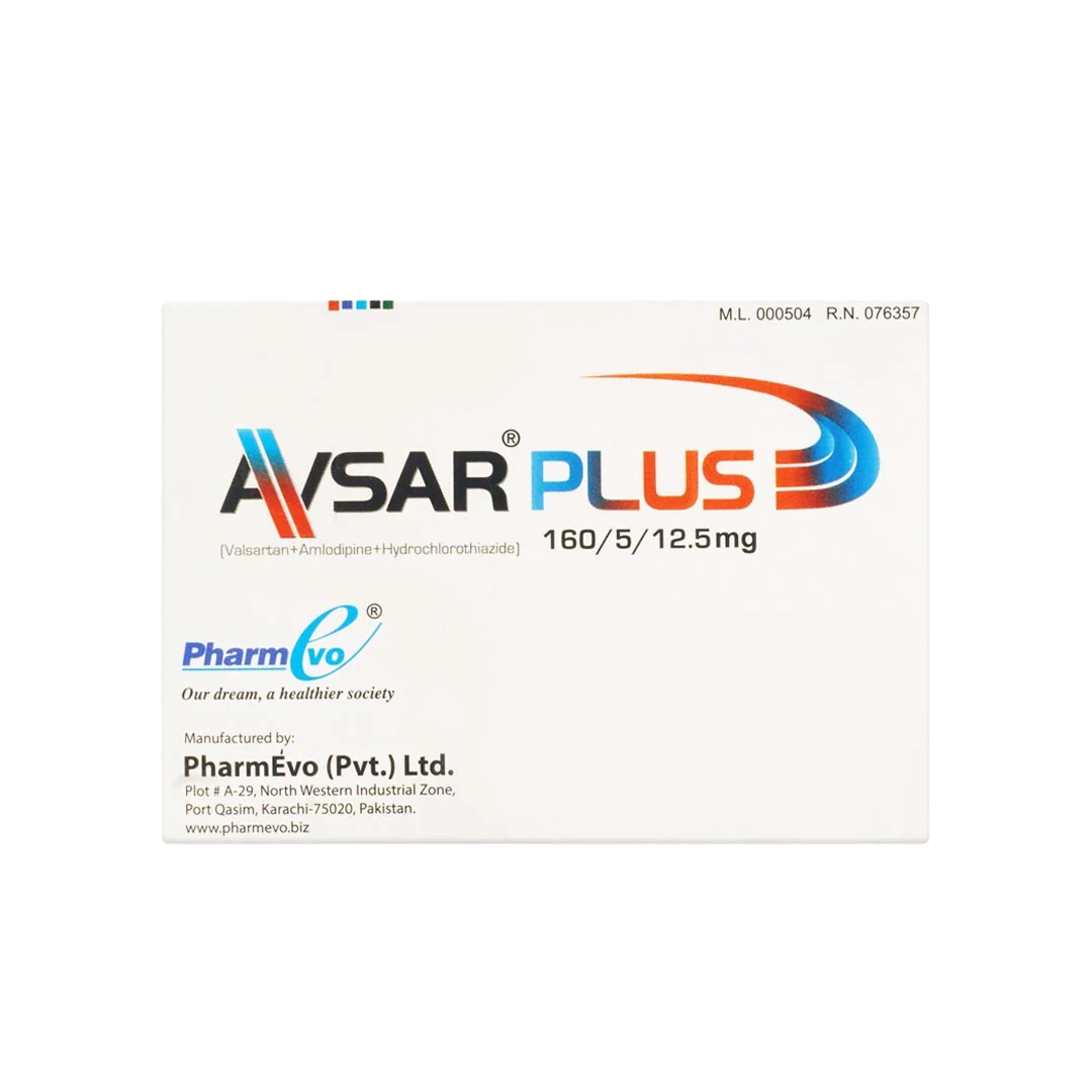 Avsar Plus Tablet 160/5/12.5mg, 28 Ct - PharmEvo