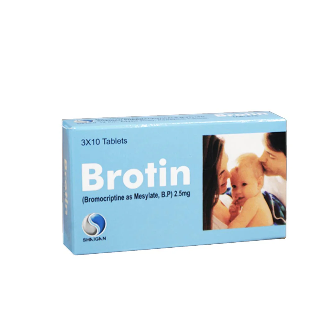Brotin (Bromocriptine) 2.5mg, 30 Ct - Shaigan Pharma