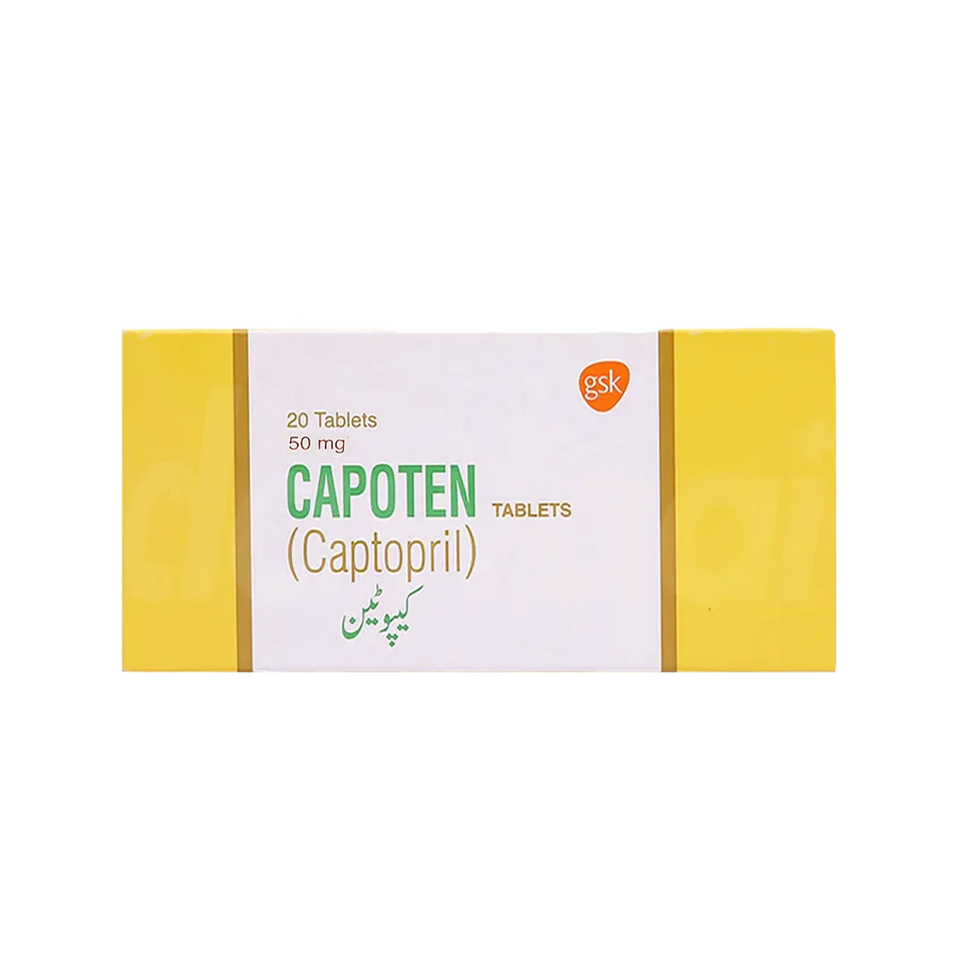 Capoten (Captopril) 50mg, 20 Ct - GSK