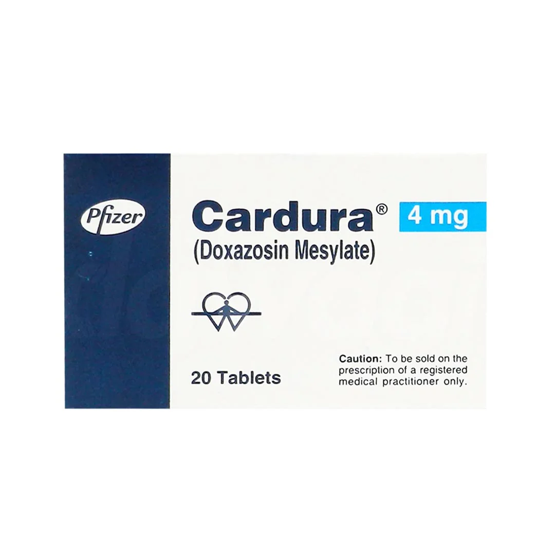 Pfizer Cardura (Doxazosin) 4 mg, 20 Ct