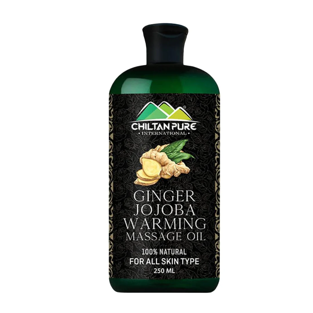 Ginger Jojoba Warming Massage Oil, 250ml - Chiltan Pure