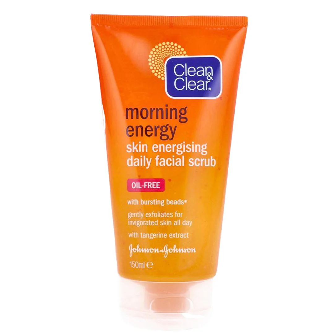 Clean & Clear Morning Energy Skin Energising Daily Oil Free Facial Scrub, 150ml