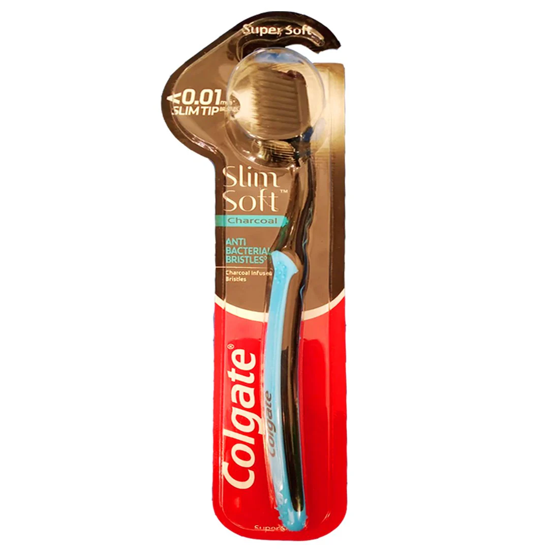 Colgate Slim Soft Charcoal Toothbrush, 1 Ct