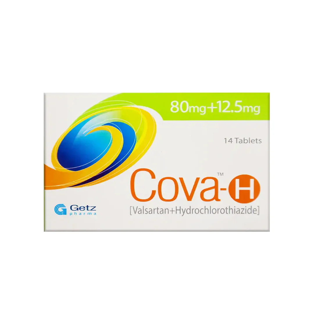 Cova H (Valsartan+Hydrochlorothiazide) 80mg+12.5mg, 14 Ct - Getz Pharma