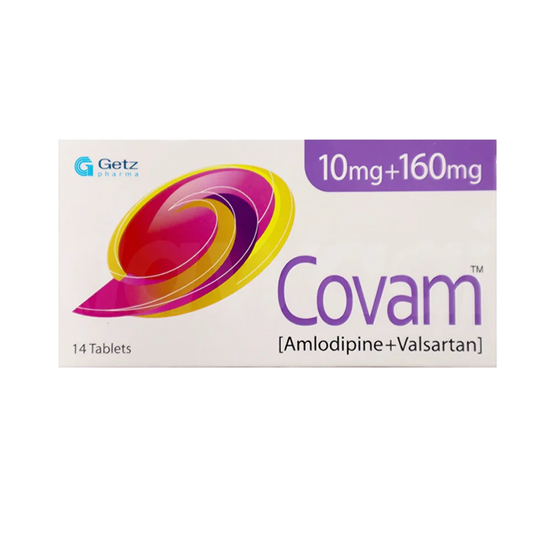 Covam (Amlodipine+Valsartan) 10mg+160mg, 14 Ct - Getz Pharma