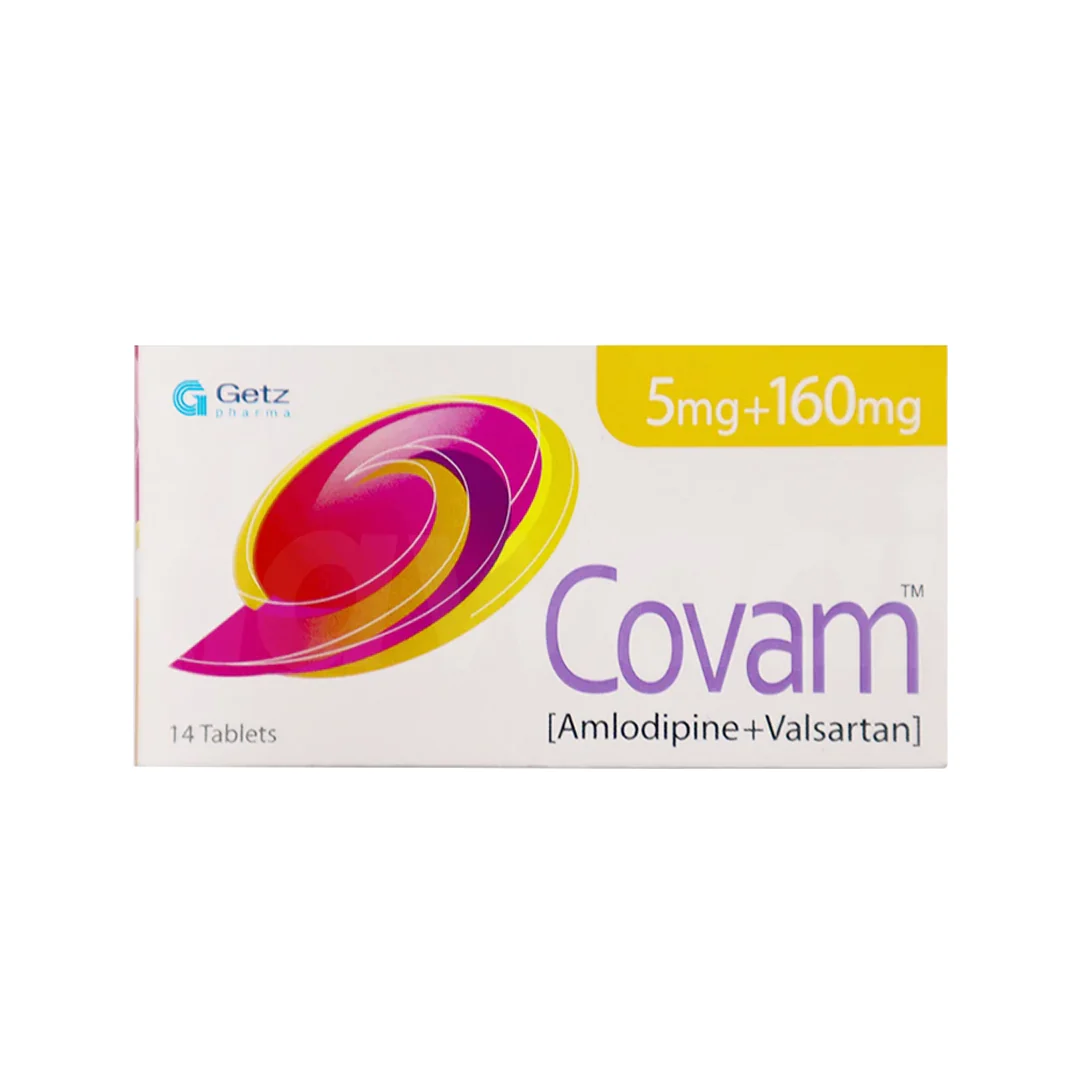 Covam (Amlodipine/Valsartan) 5/160mg, 14 Ct - Getz Pharma