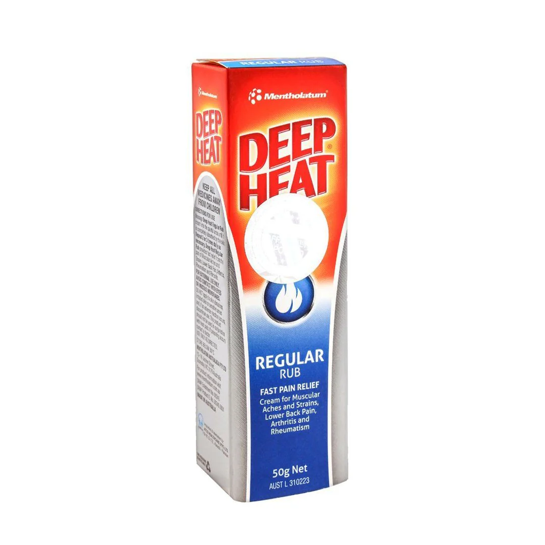 Deep Heat Regular Rub Fast Pain Relief Cream, 50g - ATCO