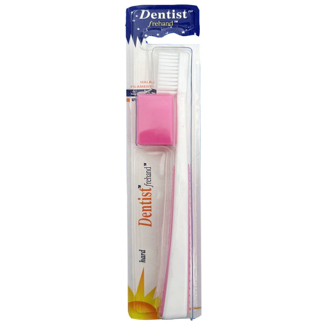Dentist Frehand Hard Toothbrush (Pink)
