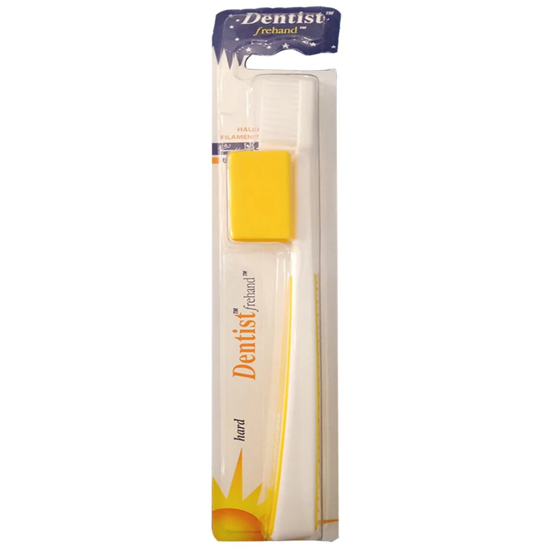 Dentist Frehand Hard Toothbrush (Yellow)