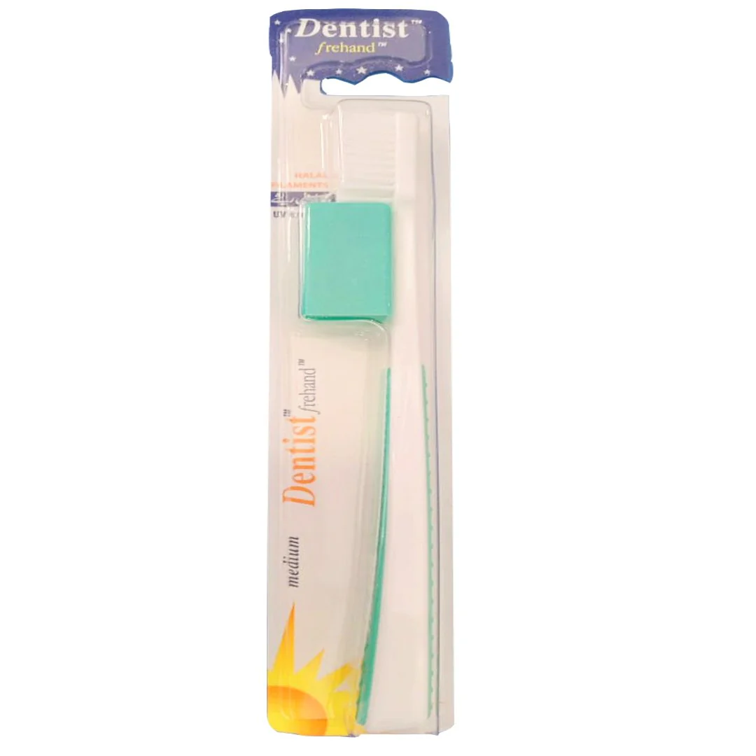 Dentist Frehand Medium Toothbrush (Green)