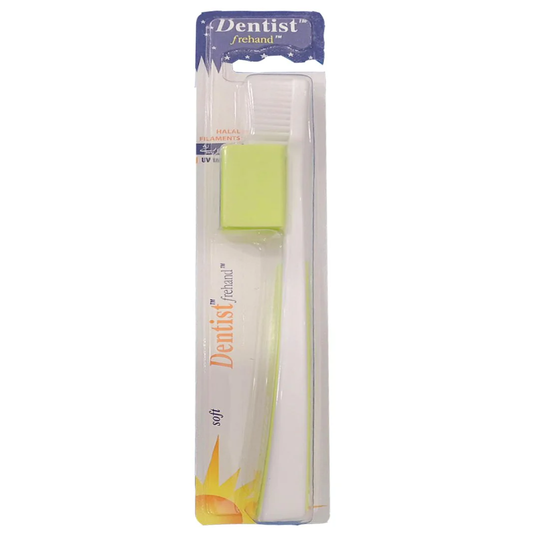 Dentist Frehand Soft Toothbrush (Lime Green)