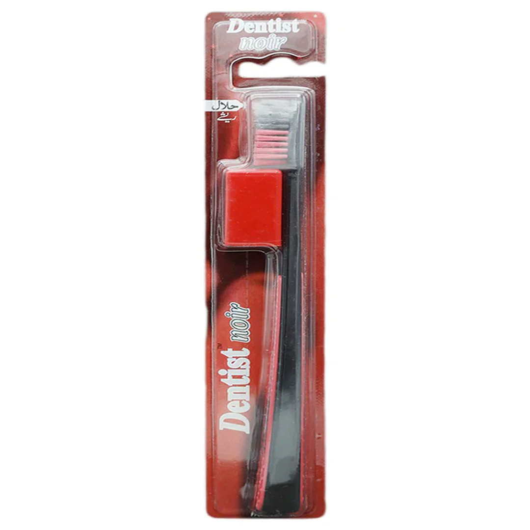 Dentist Noir Soft Toothbrush (Red), 1 Ct