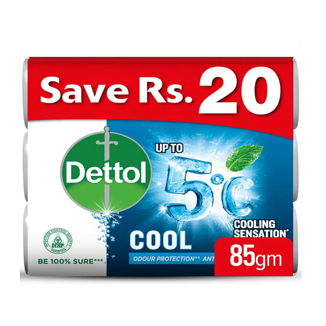Dettol Soap Cool (3 x 85g)