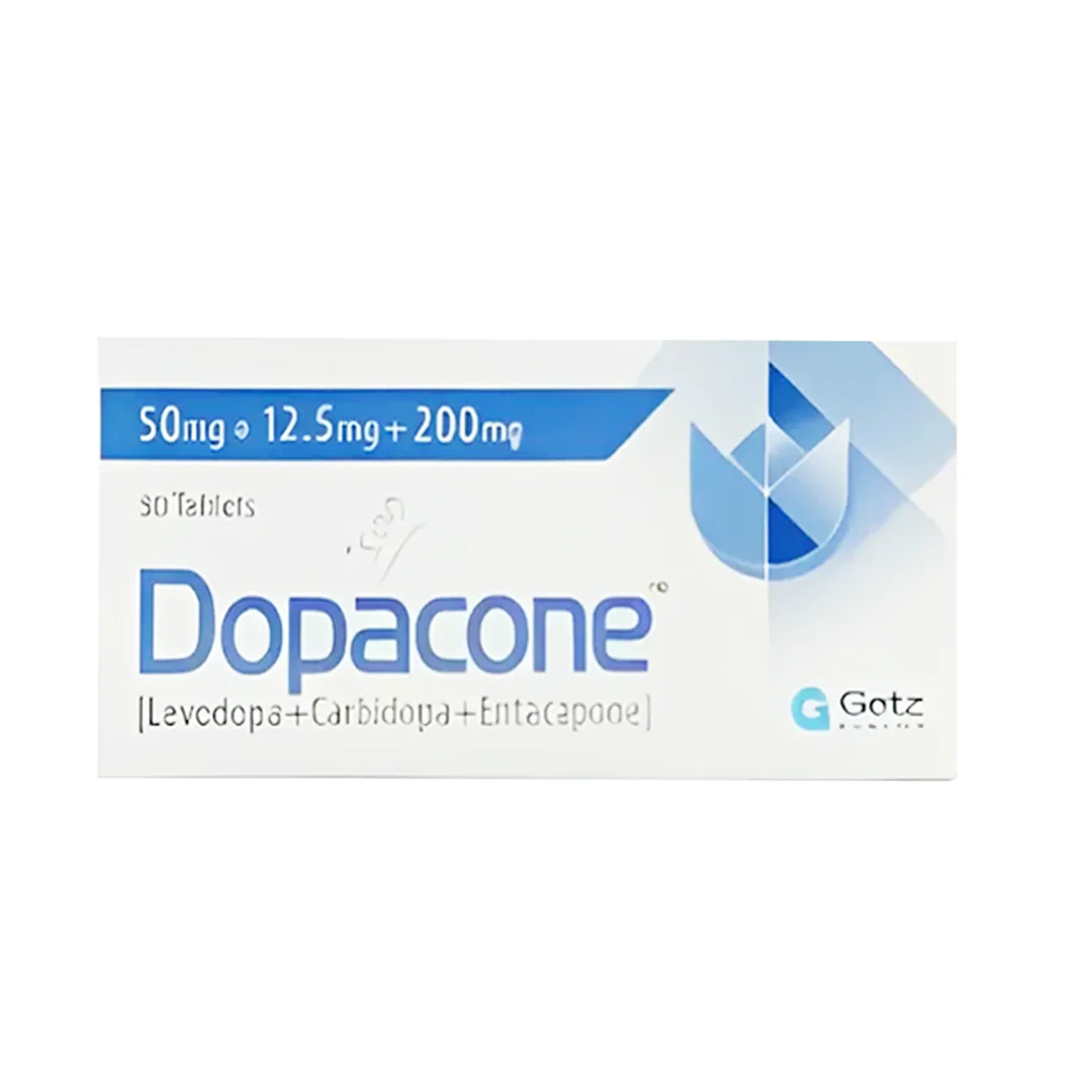 Dopacone (Levodopa/Carbidopa/Entacapone) 50/12.5/200mg, 30 Ct - Getz Pharma