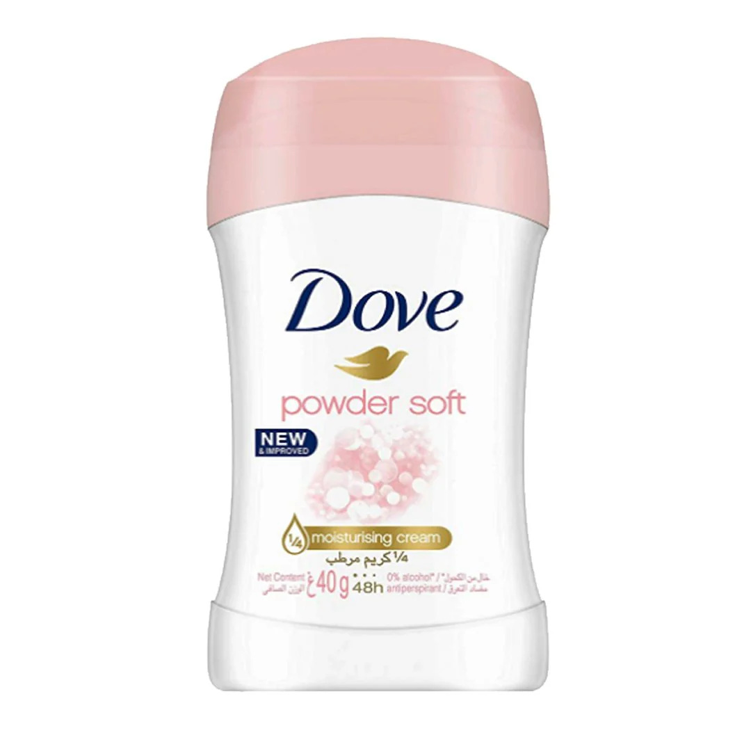 Dove Powder Soft 48H Anti-Perspirant Deodorant Stick For Women, 40g