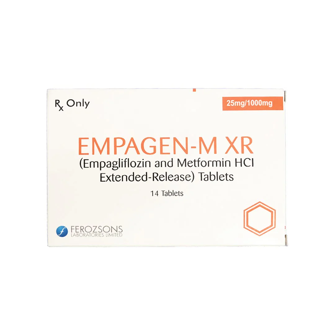 Empagen-M XR (Empagliflozin + Metformin) 25/1000mg, 14 Ct - Ferozsons