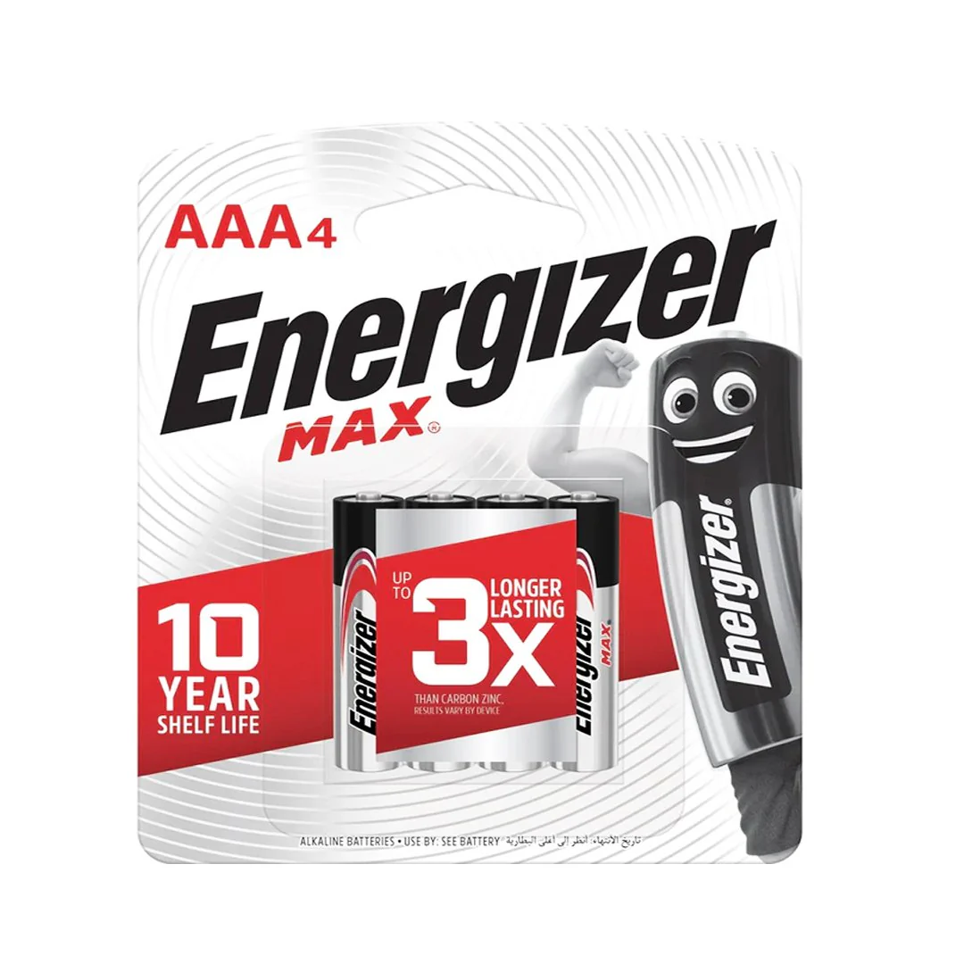 Energizer Max AAA Batteries, 4 Ct
