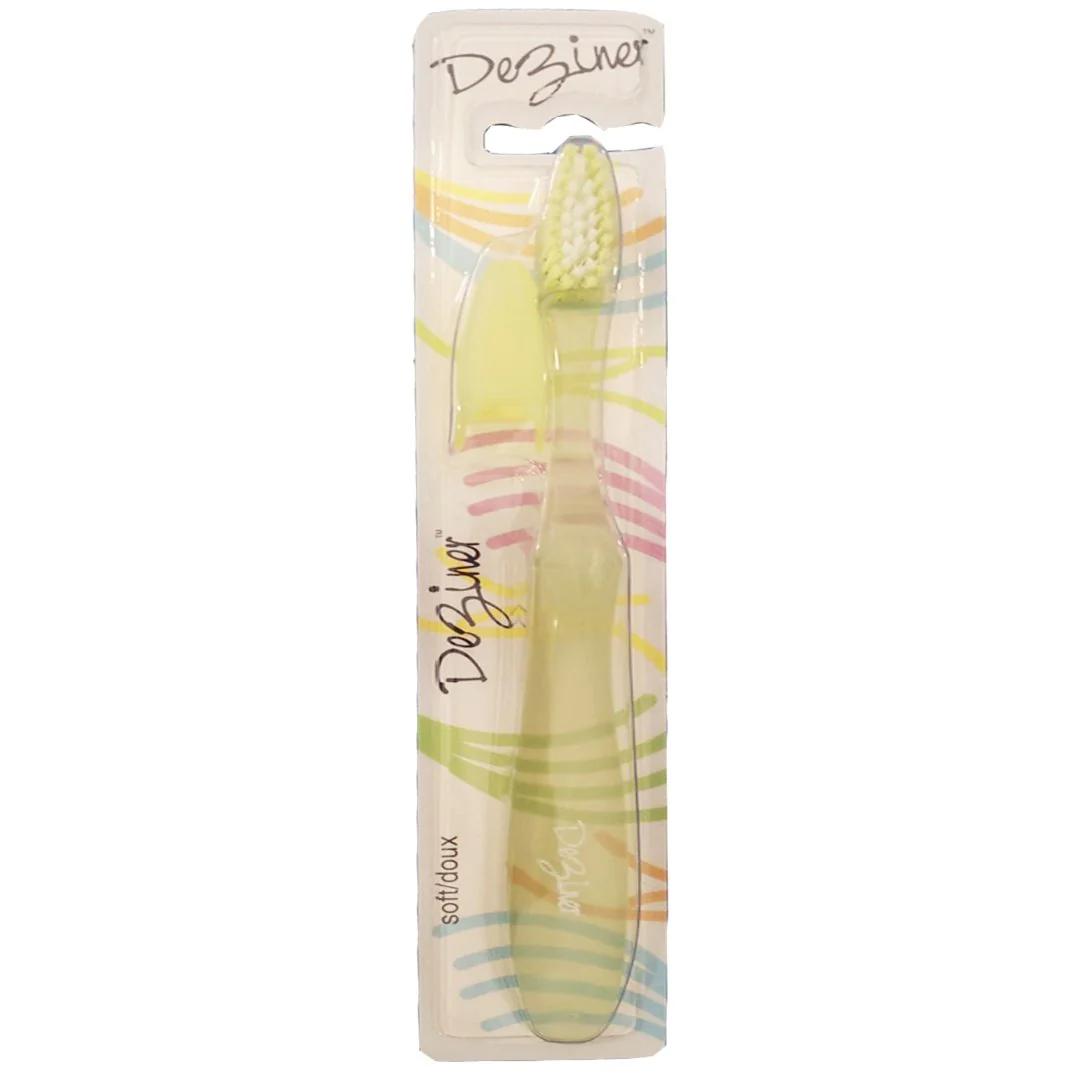 Ezigrip Deziner Soft Toothbrush (Green), 1 Ct