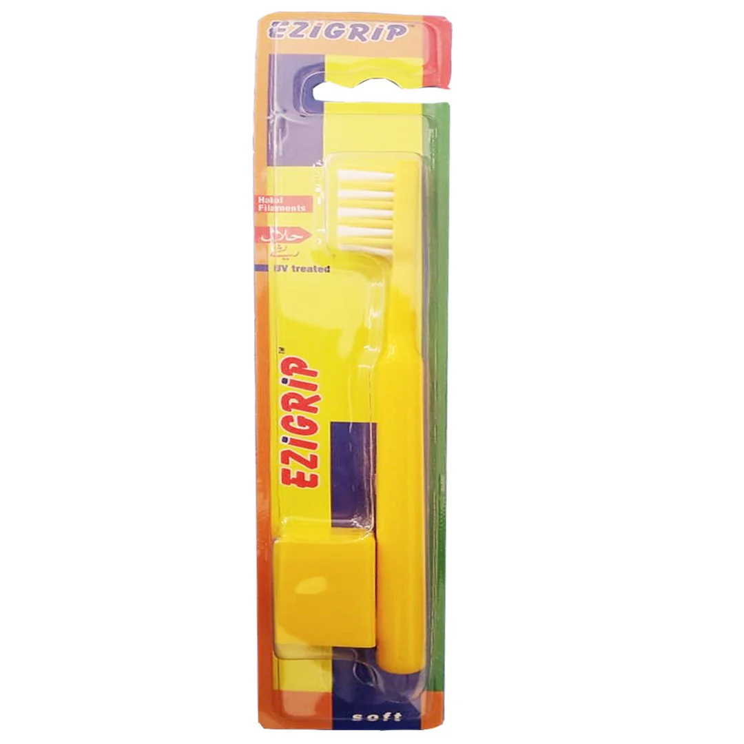 Ezigrip Soft Toothbrush (Yellow), 1 Ct