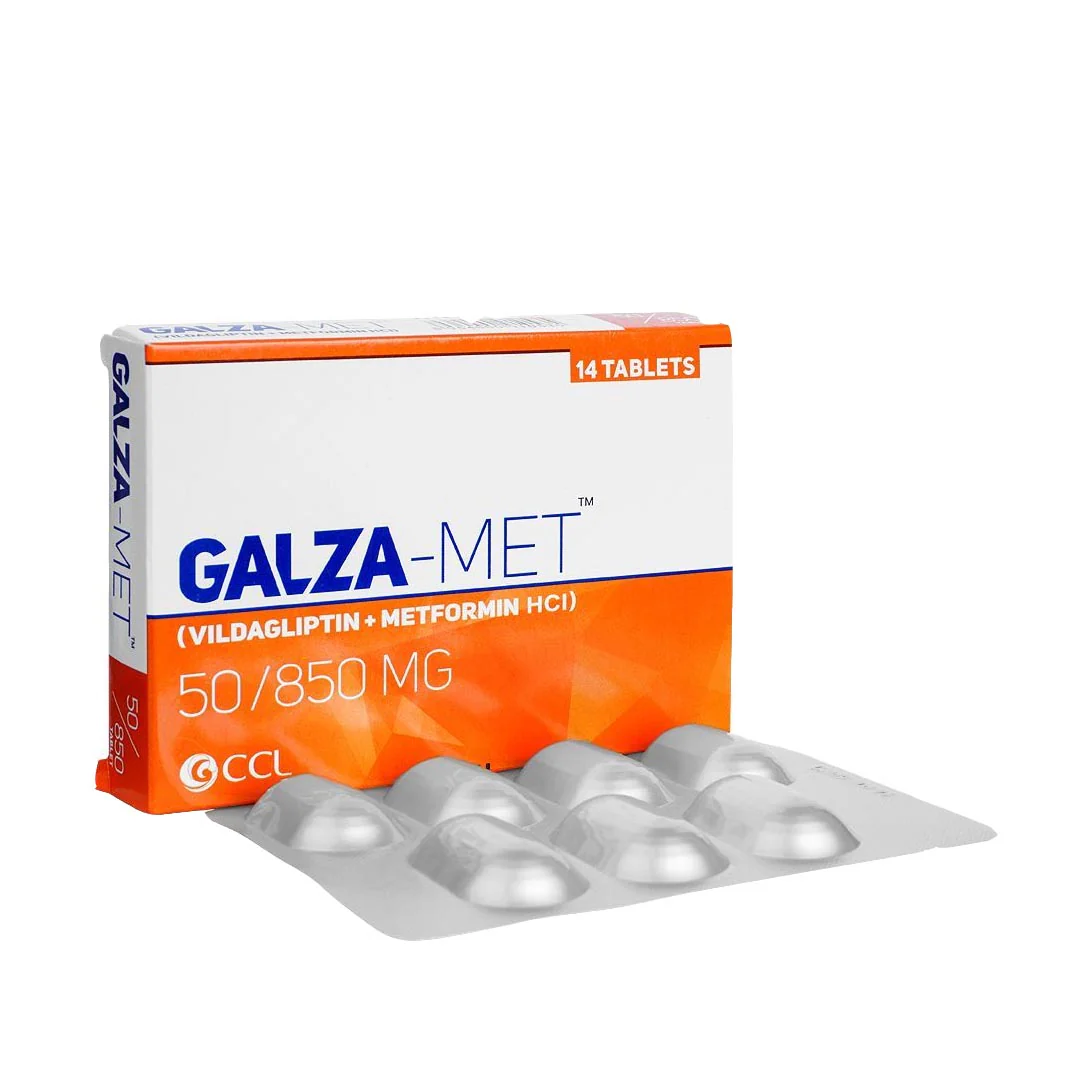 Galza-Met (Vildagliptin/Metformin) 50/850mg, 14 Ct - CCL