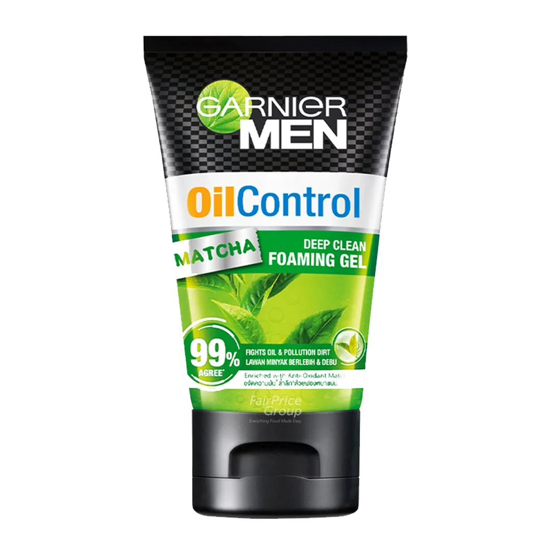 Garnier Men Oil Control Deep Clean Matcha Foaming Gel, 100ml
