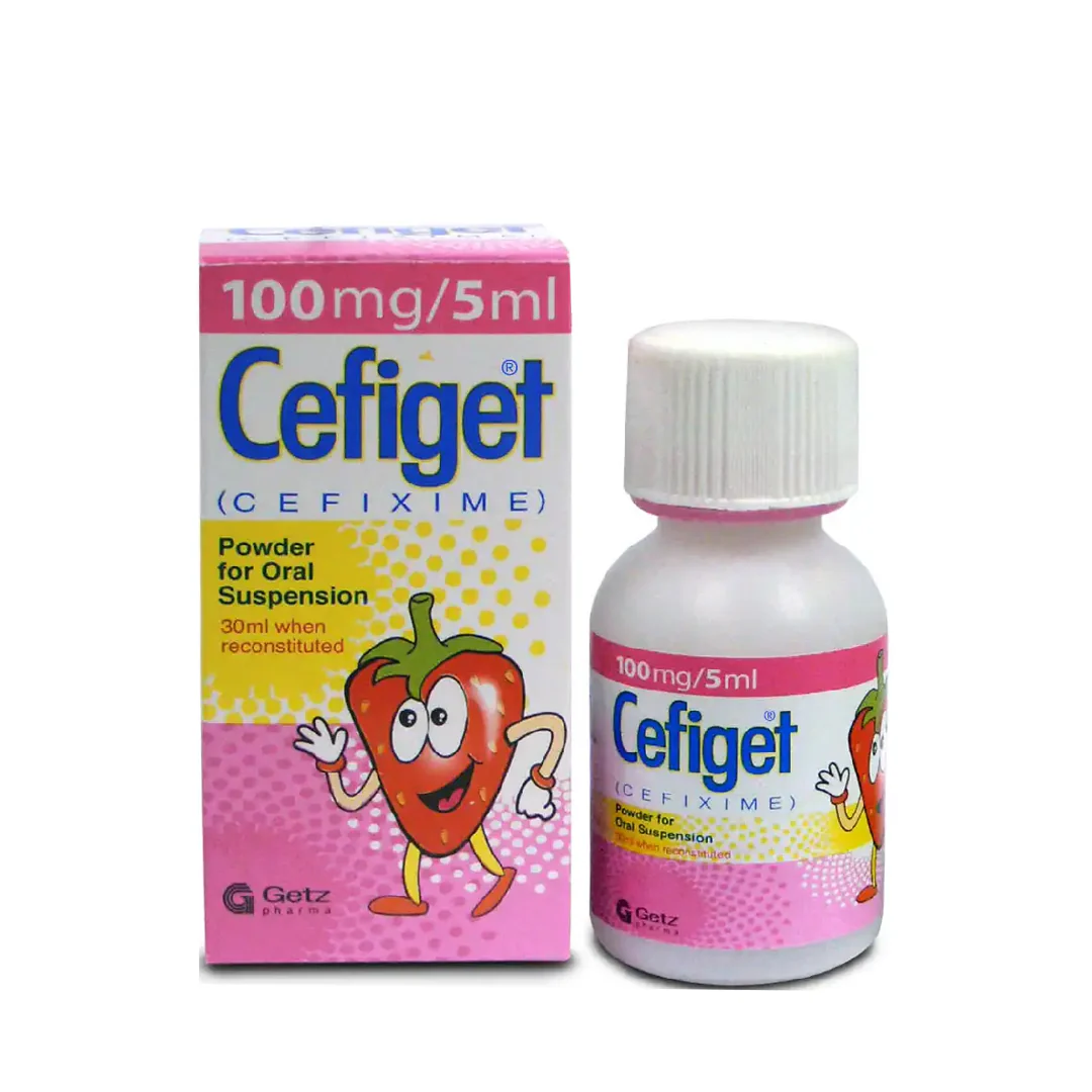 Cefiget (Cefixime) Oral Suspension 100mg/5ml - Getz Pharma