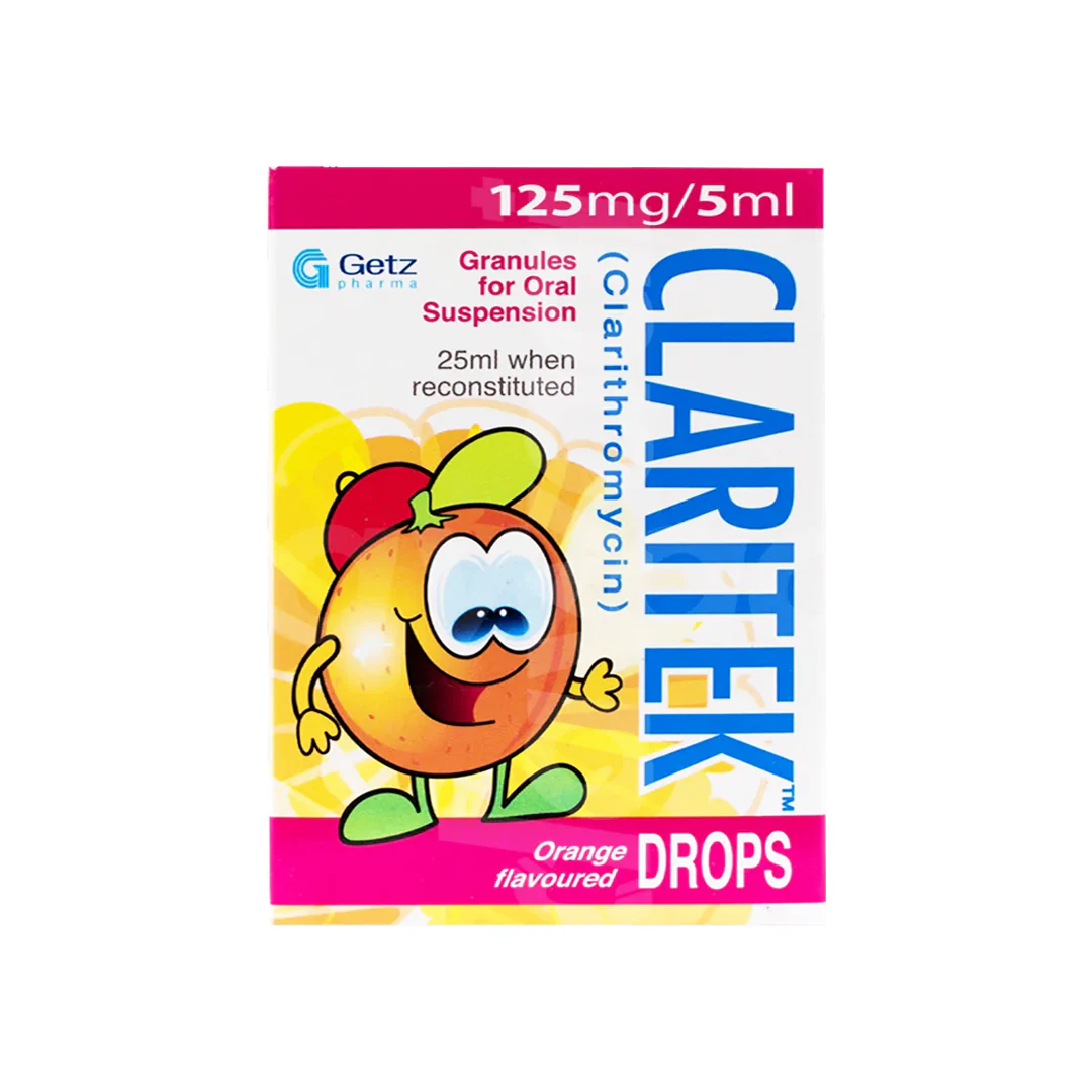 Claritek (Clarithromycin) Oral Drops 125mg/5ml - Getz Pharma