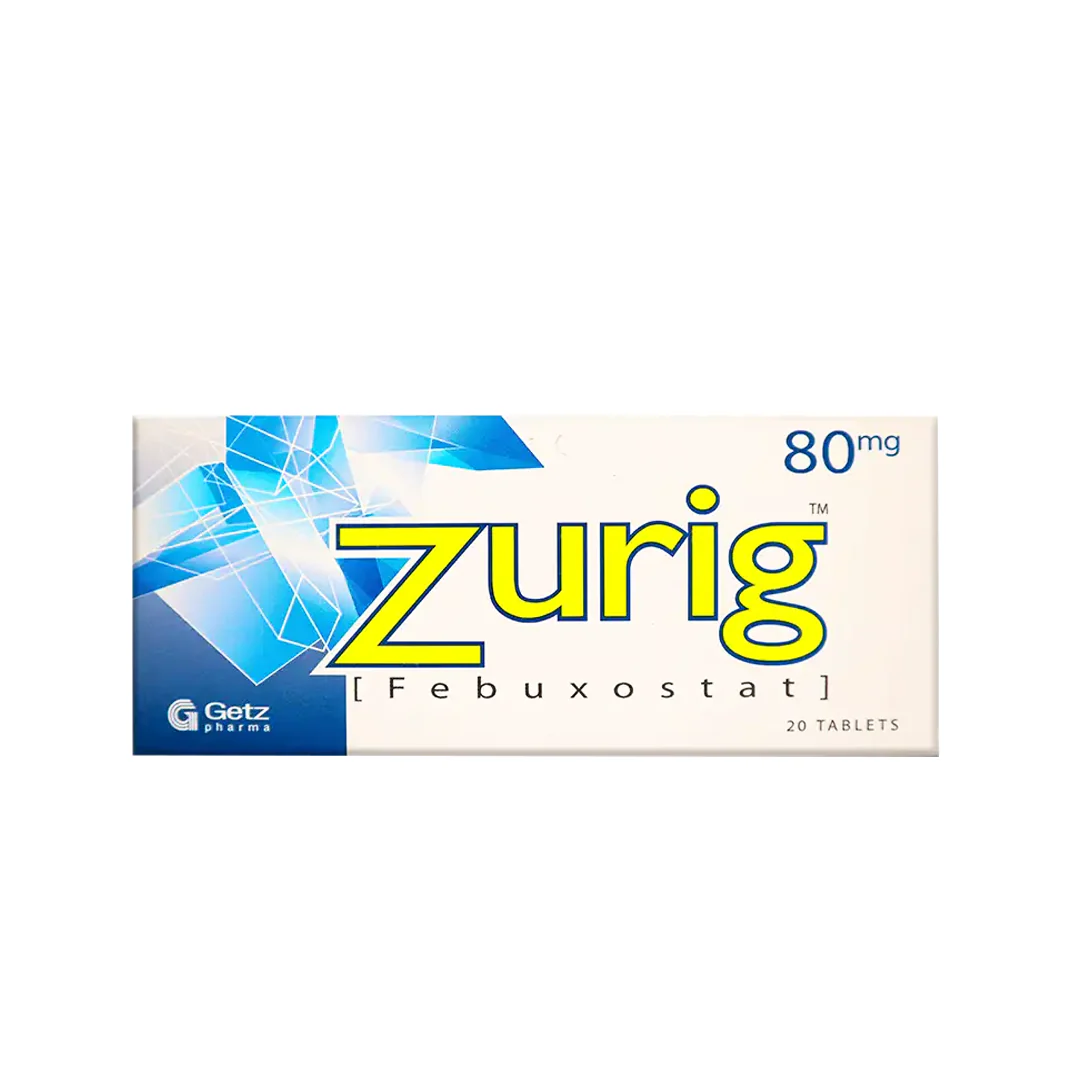 Zurig (Febuxostat) 80mg, 20 Ct - Getz Pharma