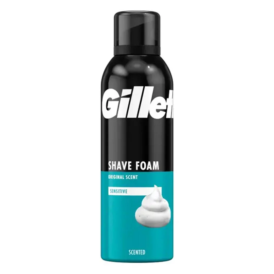 Gillette Mousse Shave Foam Sensitive Skin, 200ml - Image 2