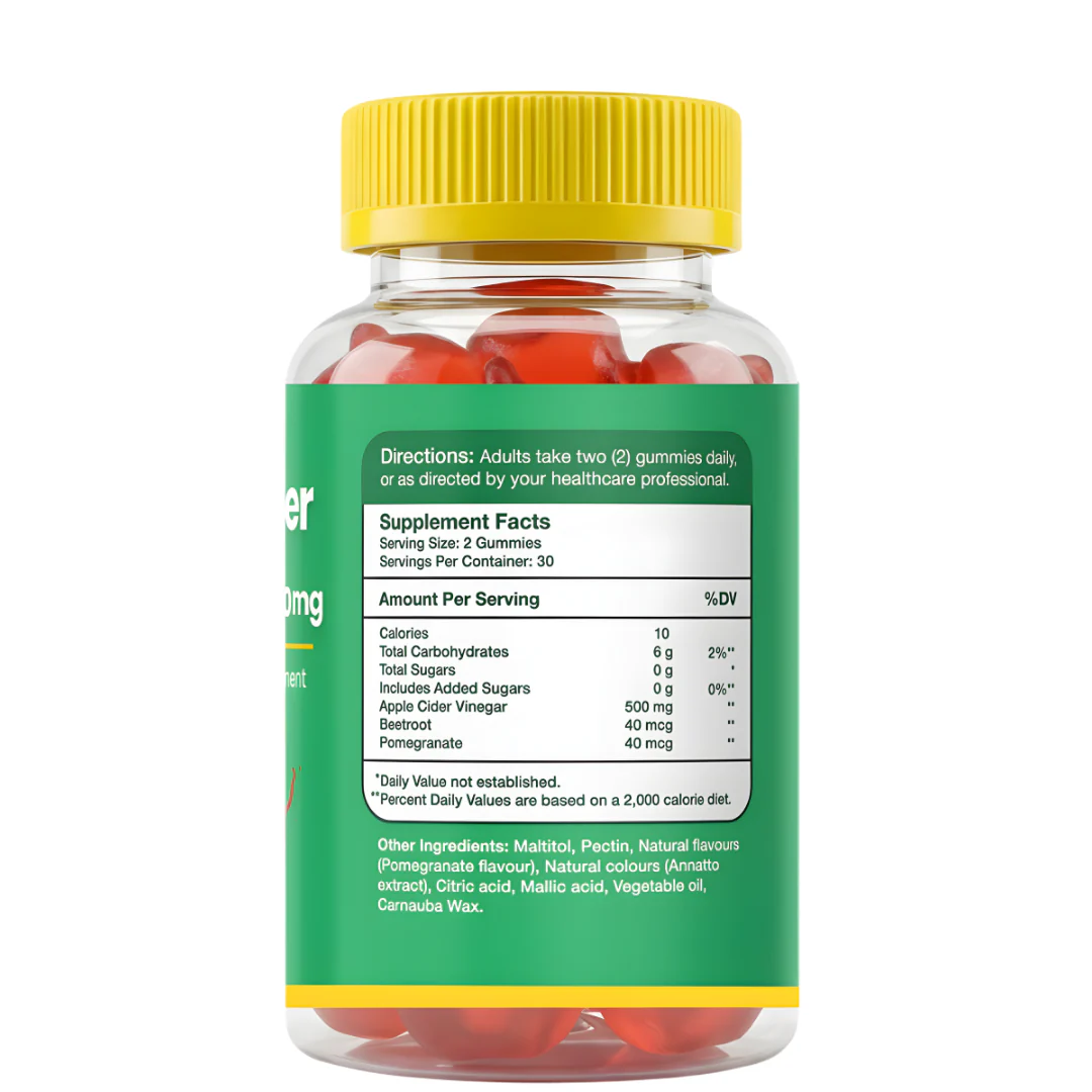 Gumvits Apple Cider Vinegar 500mg Gummies, 60 Ct - Image 3