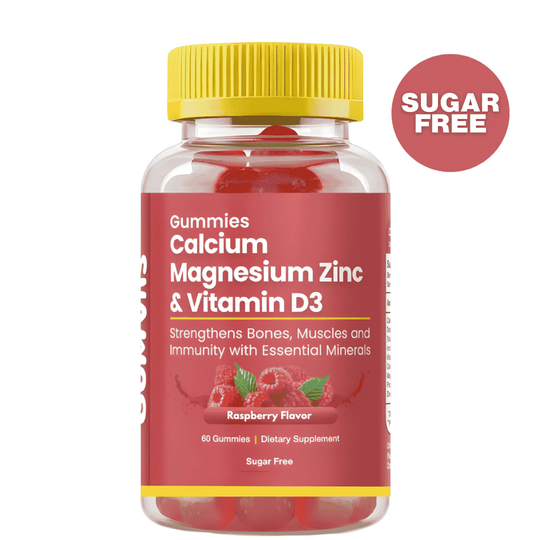 Gumvits Calcium Magnesium Zinc & Vitamin D3 Gummies, 60 Ct