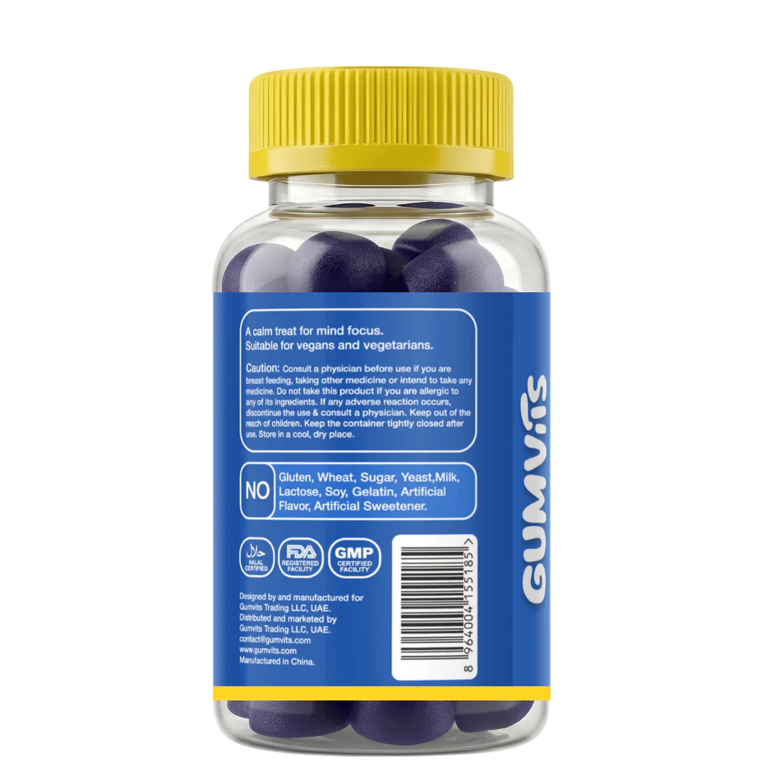 Gumvits L-Theanine 200mg Gummies, 60 Ct - Image 5