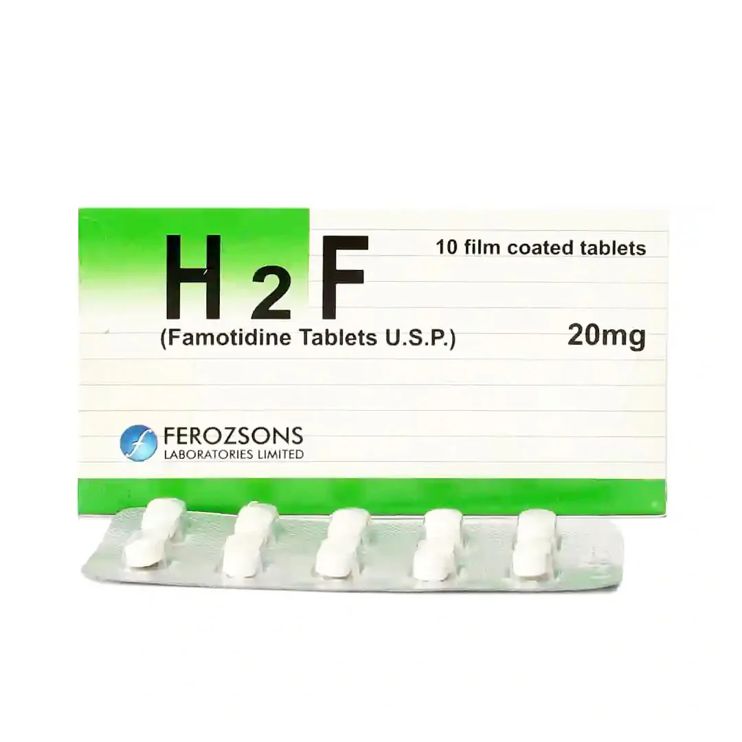 H2F (Famotidine) 20mg, 10 Ct - Ferozsons