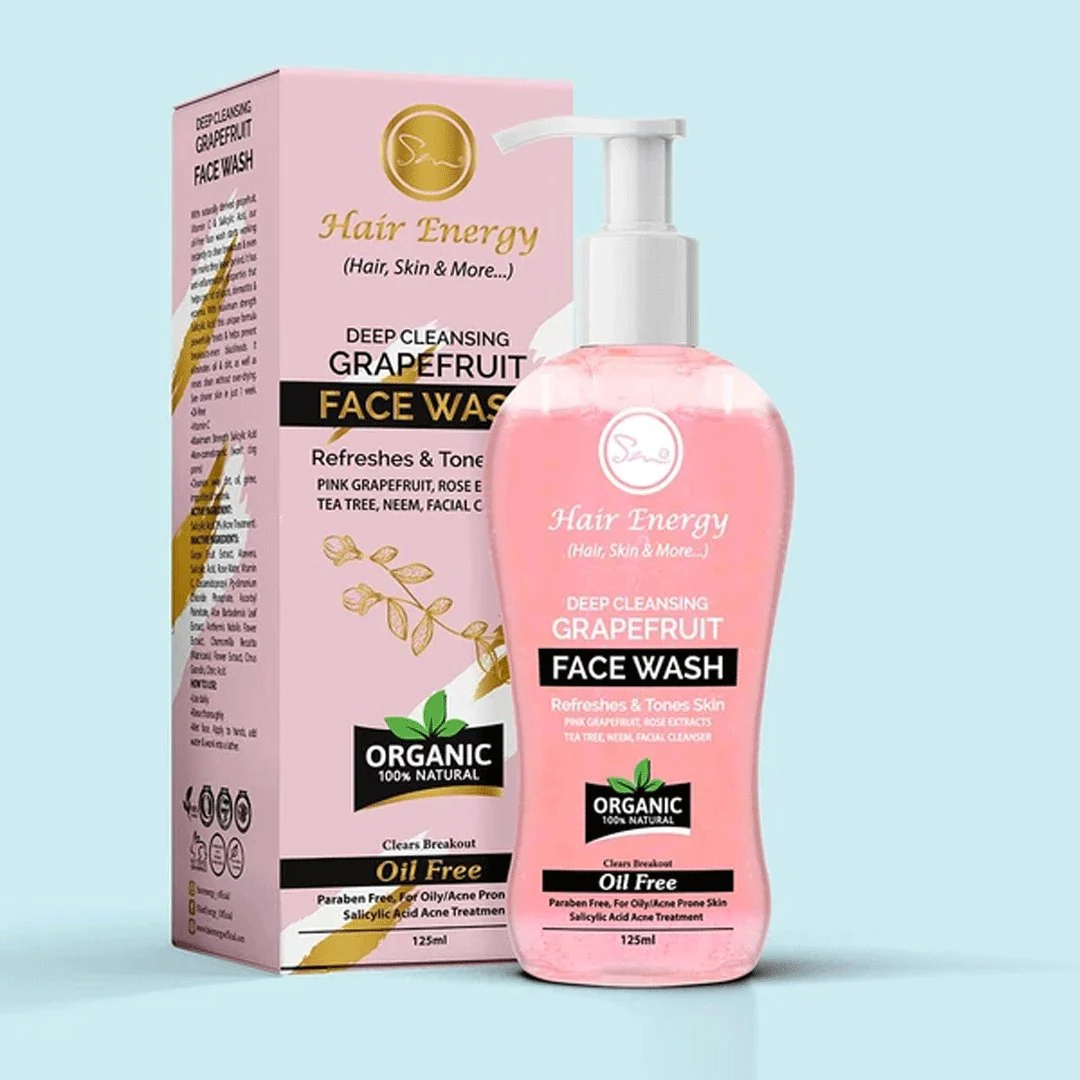 Deep Cleansing Grapefruit Face Wash, 125ml - Hair Energy