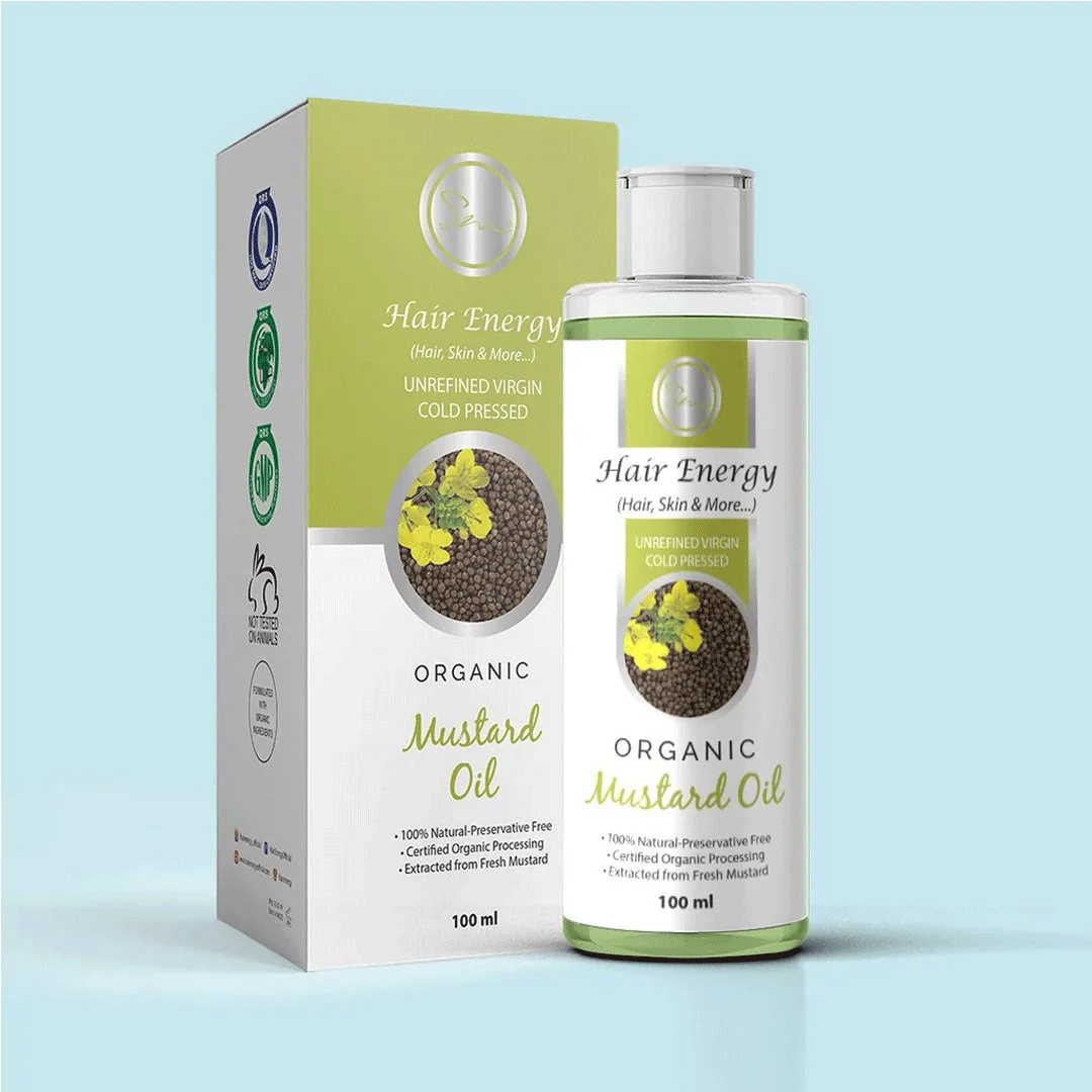 Organic Mustard Oil, 100ml - Hair Energy