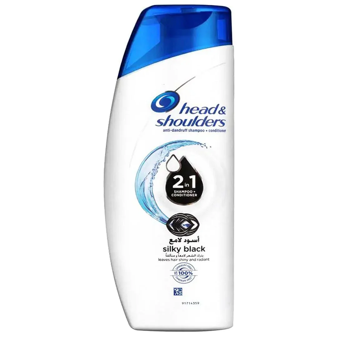 Head & Shoulders 2-in-1 Silky Black Anti-dandruff Shampoo + Conditioner, 360ml