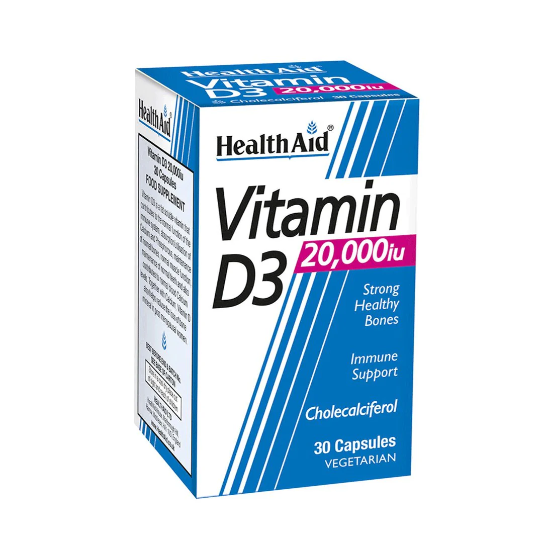 HealthAid Vitamin D3 20,000 IU, 30 Ct