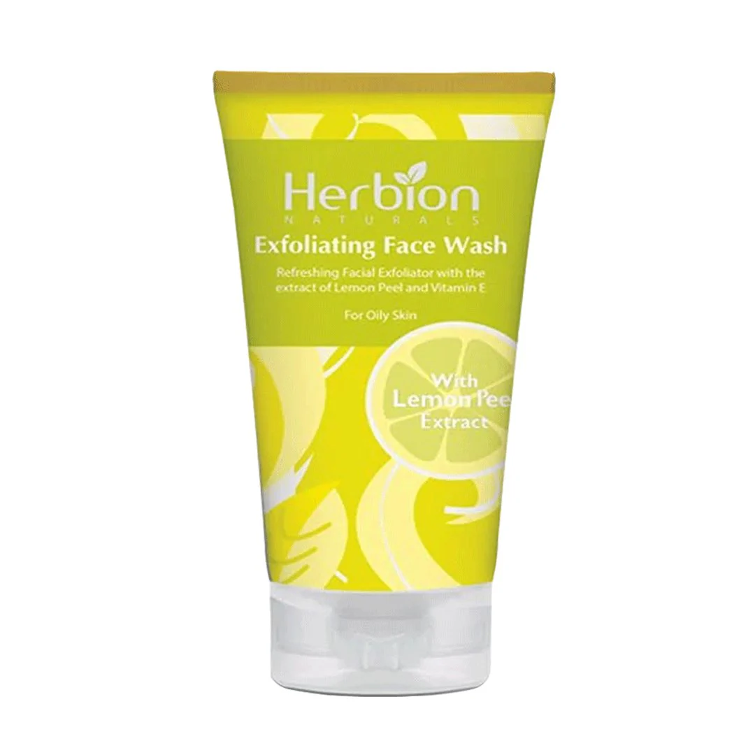 Herbion Exfoliating Face Wash With Lemon Peel Extract, 100ml