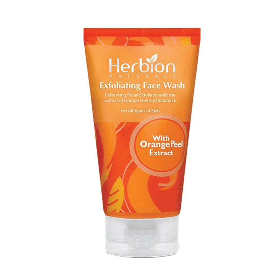 Herbion Exfoliating Face Wash With Orange Peel Extract, 100ml - Image 2
