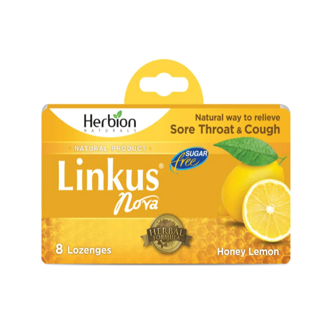 Herbion Linkus Nova Sugar Free Honey Lemon Lozenges, 8 Ct
