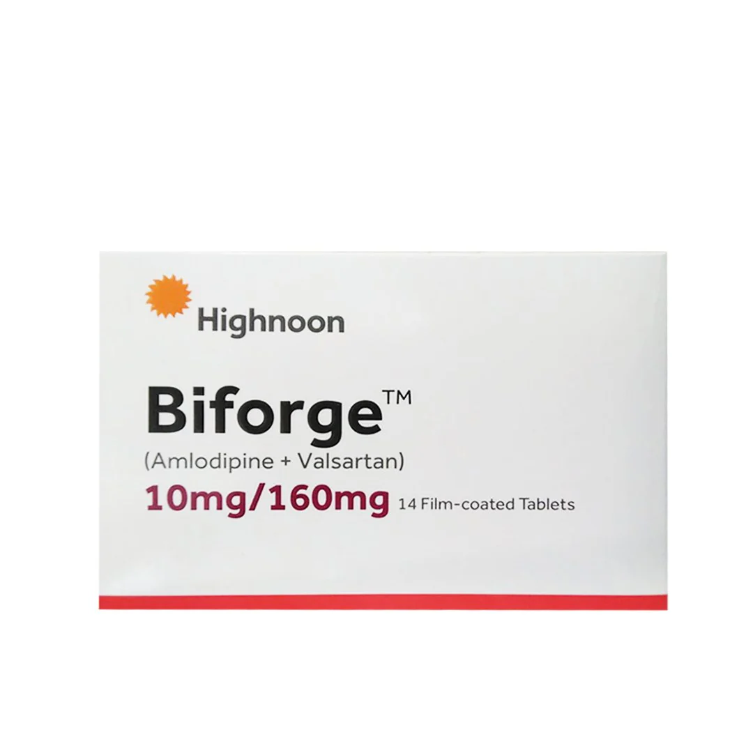 Biforge (Amlodipine/Valsartan) 10mg/160mg, 14 Ct - Highnoon