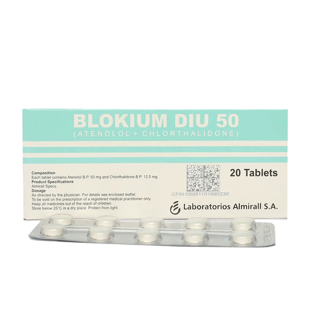 Blokium Diu 50 (Atenolol+Chlorthalidone), 20 Ct - Highnoon