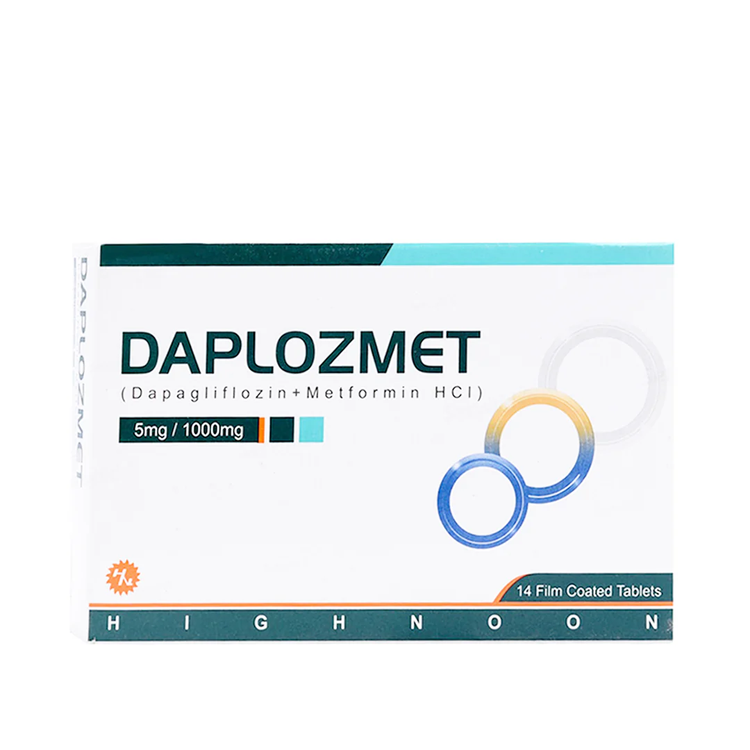 Daplozmet (Dapagliflozin + Metformin) 5mg/1000mg, 14 Ct - Highnoon